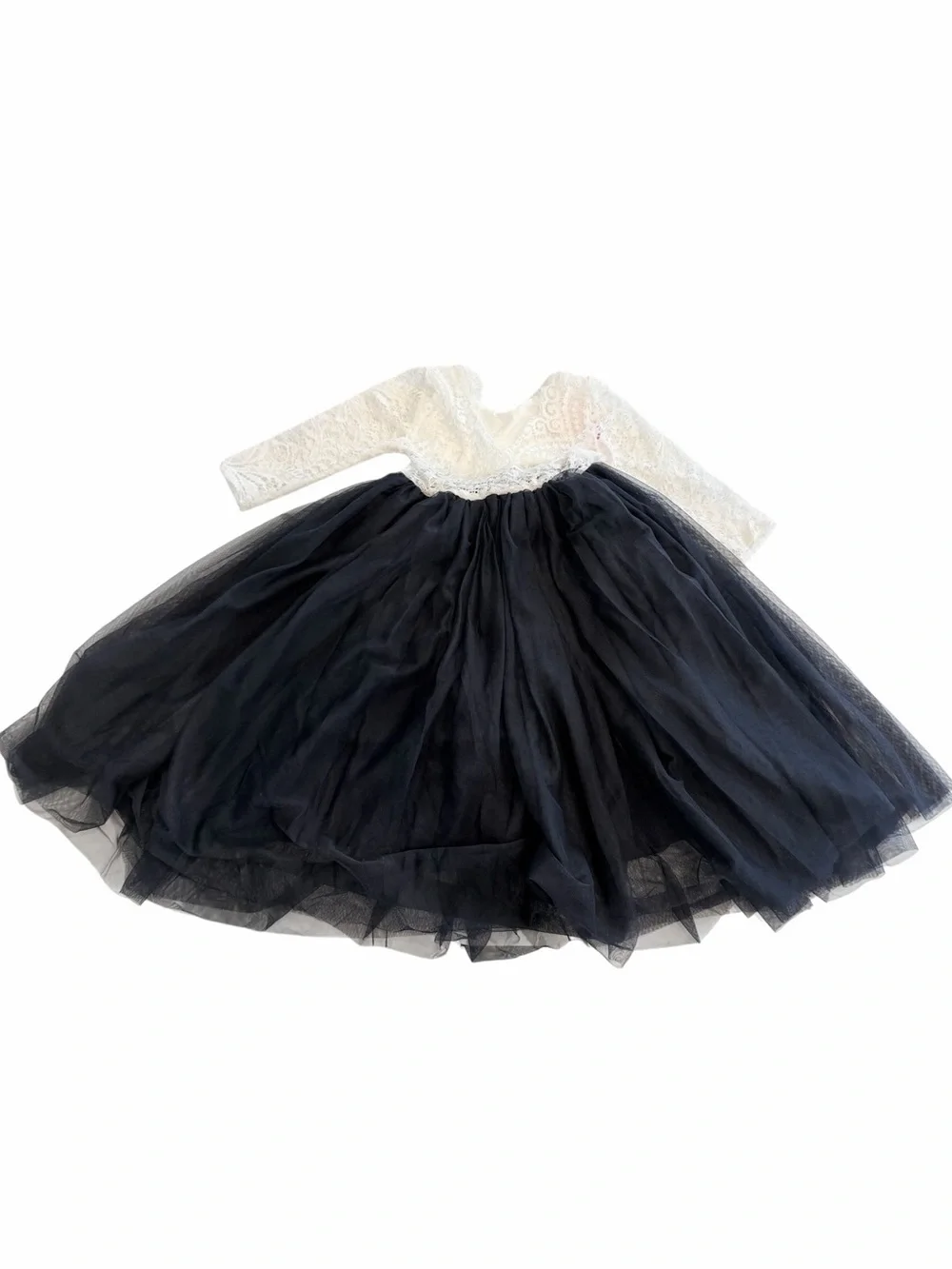 NWT 2Bunnies Navy & Ivory Lace Tulle Dress 2T Flower Girl Special Occasion